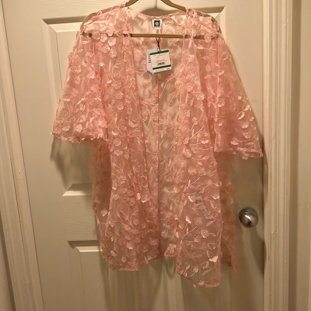 NWT Anne Klein Cherry Blossom over blouse L/XL